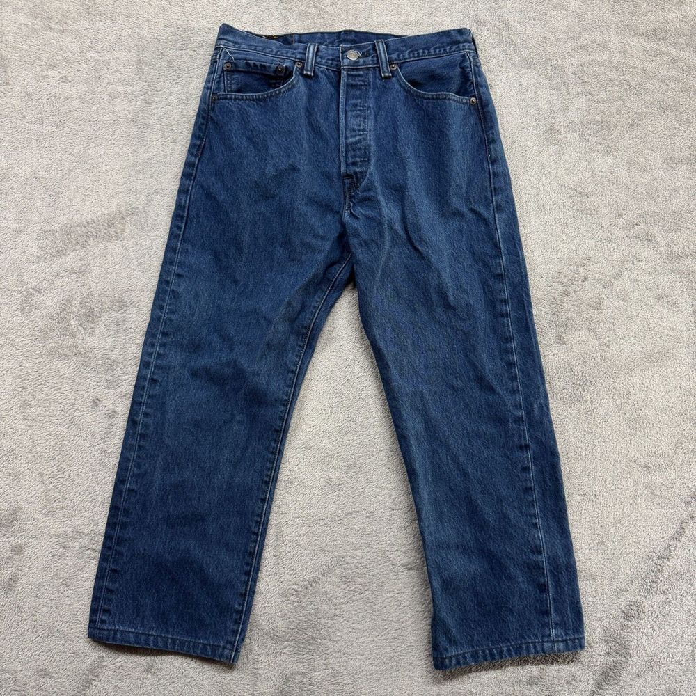Levi's 501 Jeans Mens Measured 29x25 Blue White Oak Cone Denim‎